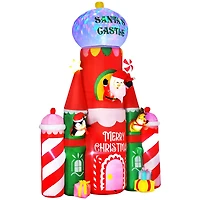 Giant 10ft Christmas Inflatables Decorations Candy Castle Santa Claus w/ Light