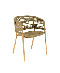 Tov Furniture 1 Pc. Oak Finish Outdoor Dining Chair