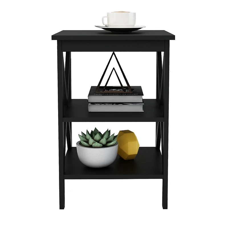 Streamdale Oxford Small Side Table Black-mdf Material Legs