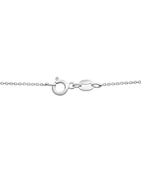 Onyx Happiness Dog Tag 18" Pendant Necklace in Sterling Silver