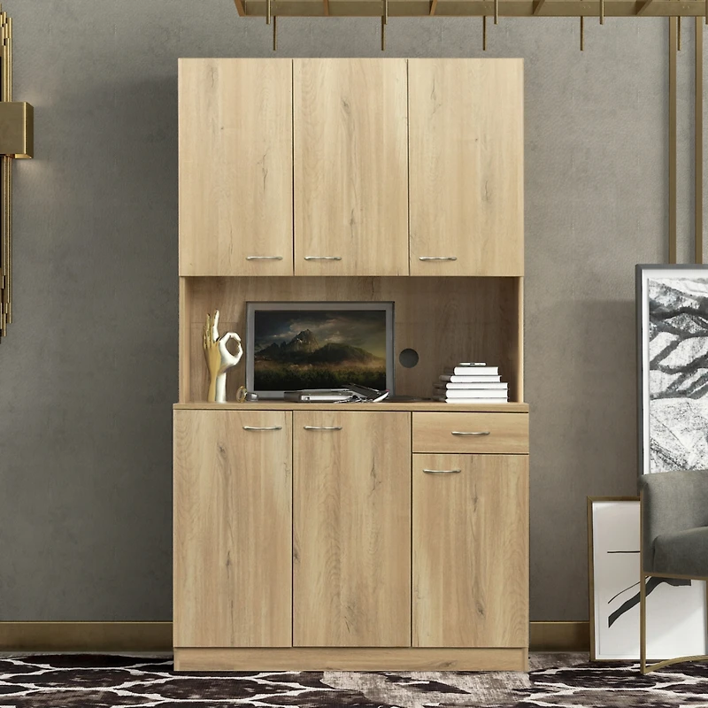 Streamdale 6-Door Kitchen Cabinet with Drawer & Shelves