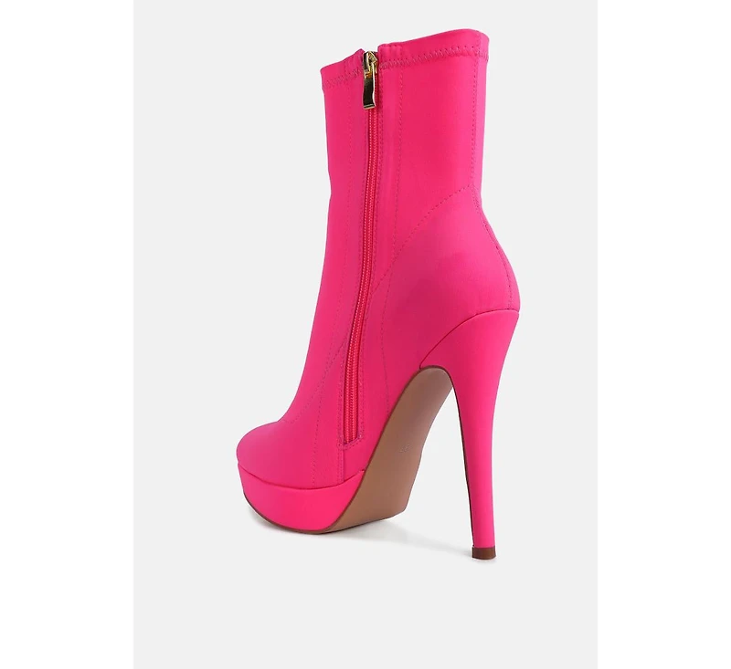 Patotie Lycra High Heel Ankle Boots