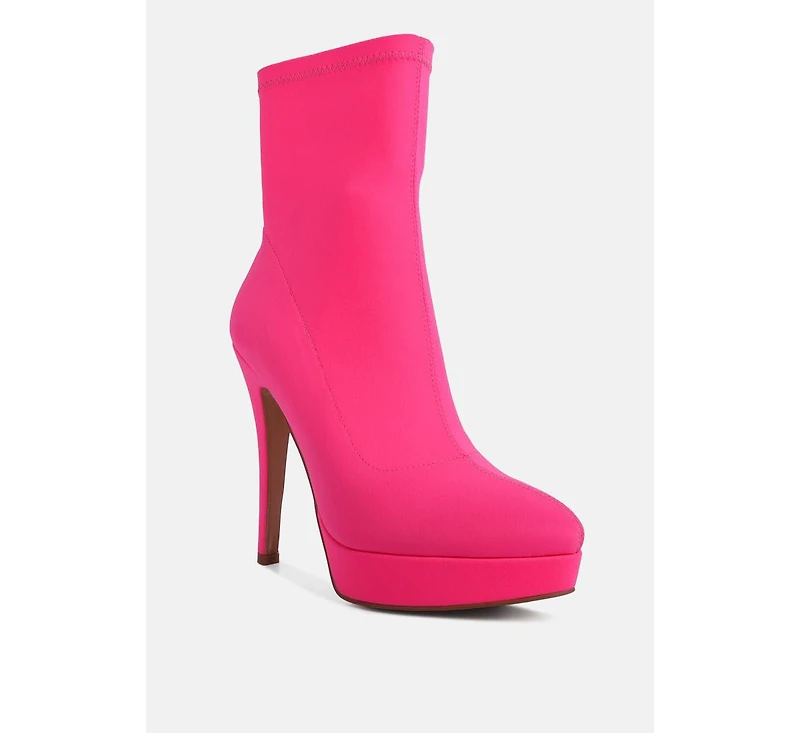 Patotie Lycra High Heel Ankle Boots