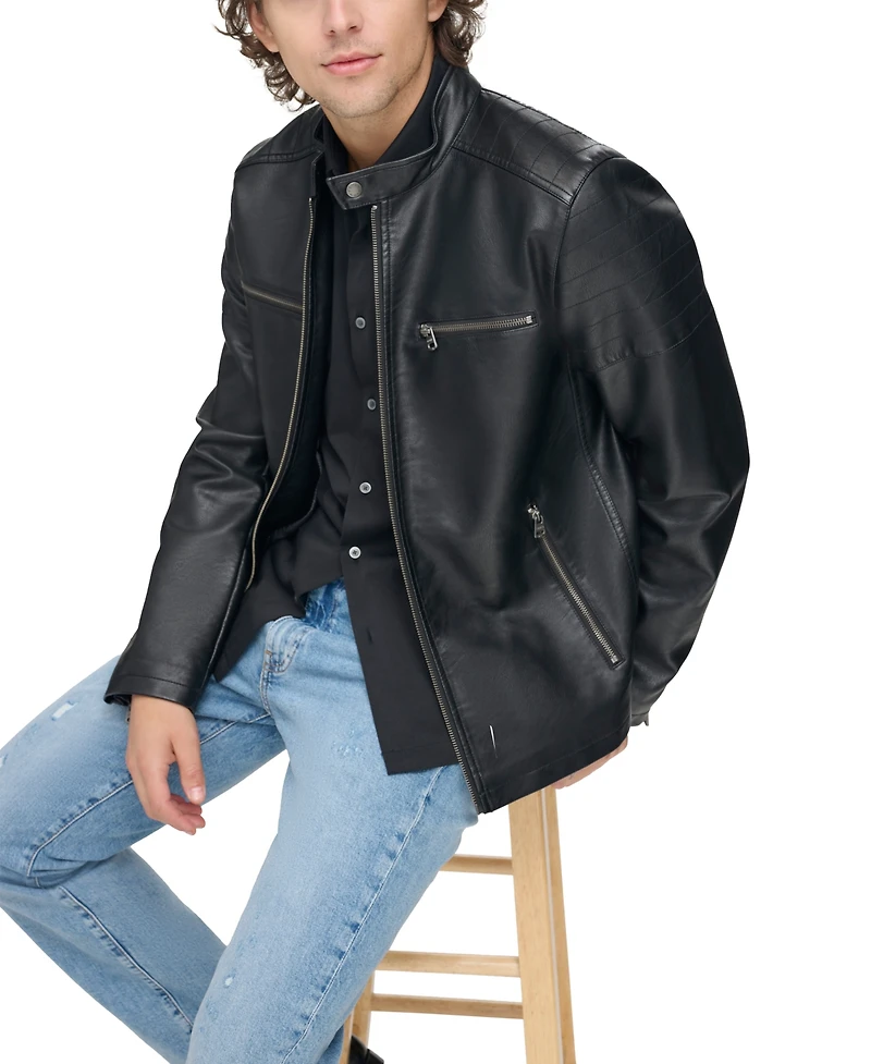 Levi's Men's Faux Leather Racer Jacket