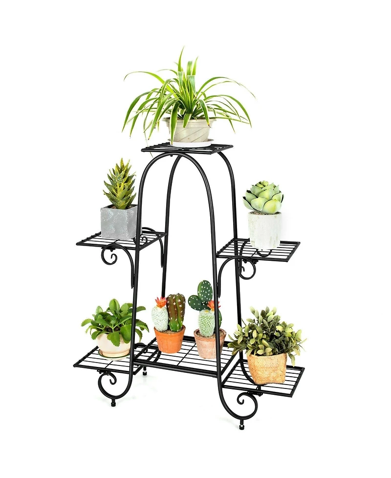 6-Tier Plant Stand with Adjustable Foot Pads