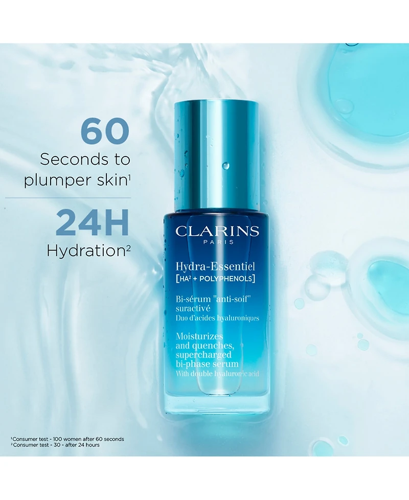 Clarins Hydra-Essentiel Bi-Phase Face Serum With Double Hyaluronic Acid, 1 oz.