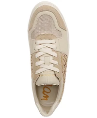 Sam Edelman Women's Elcie Lace-Up Raffia Court Sneakers