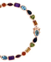 Effy Multi-Gemstone Mixed Cut Tennis Bracelet (10-5/8 ct. t.w.) in 14k Gold