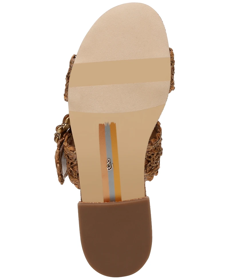 Sam Edelman Elisa Embellished Buckle Double Band Sandals
