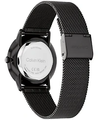 Calvin Klein Women's Exceptional Black Stainless Steel Mesh Bracelet Watch 37mm