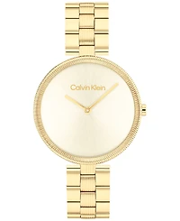 Calvin Klein Women's Gleam Gold-Tone Stainless Steel Bracelet Watch 32mm