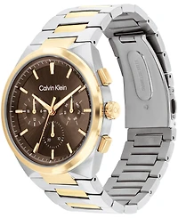 Calvin Klein Men's Distinguish Two-Tone Stainless Steel Bracelet Watch 44mm