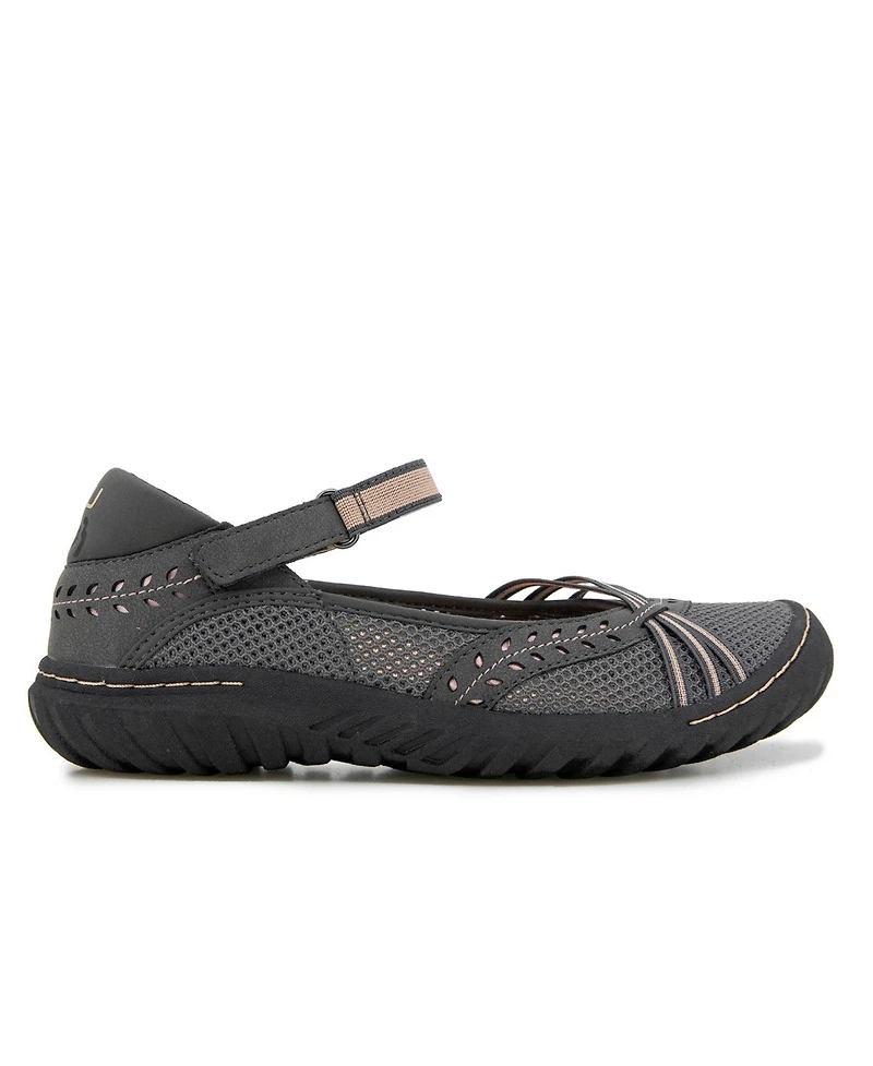 Jbu Women's Maya Breathable Hook and Loop Shoe