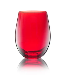 Qualia Glass Carnival Stemless 19 oz Wine Glasses, Set of 4