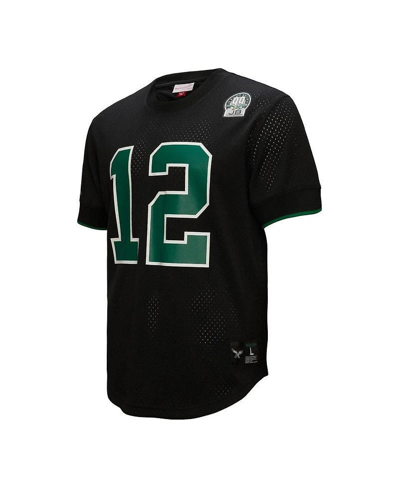 Men's Mitchell & Ness Randall Cunningham Black Philadelphia Eagles Retired Player Name Number Mesh Top