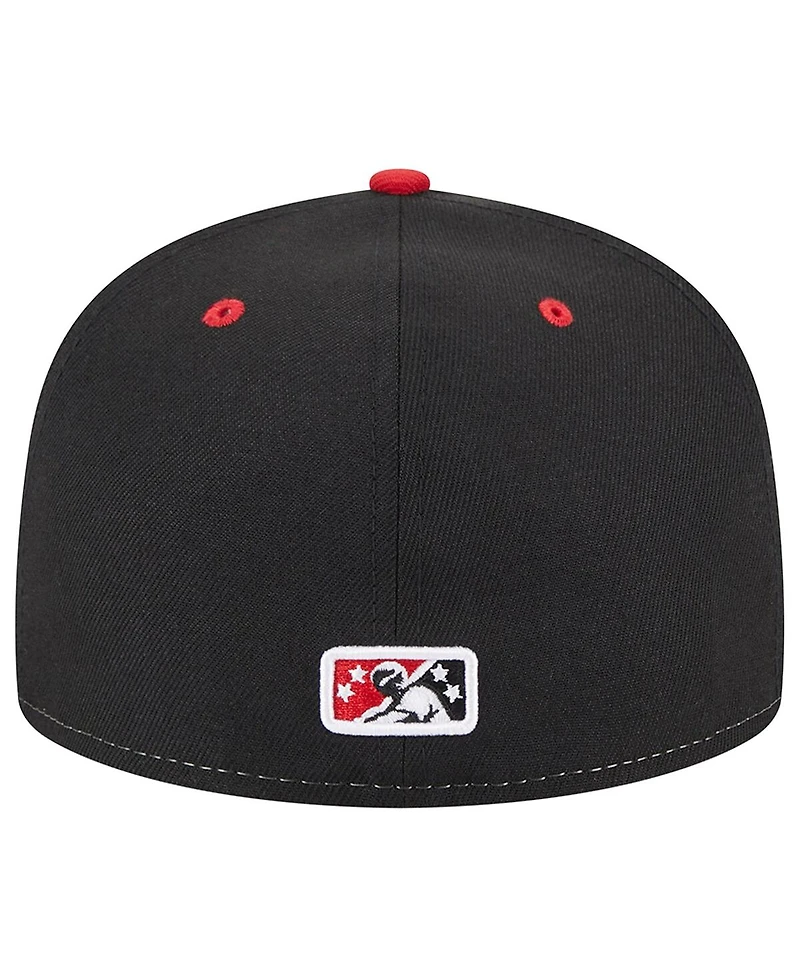 Men's New Era White Fayetteville Woodpeckers Theme Nights 1970s 59FIFTY Fitted Hat