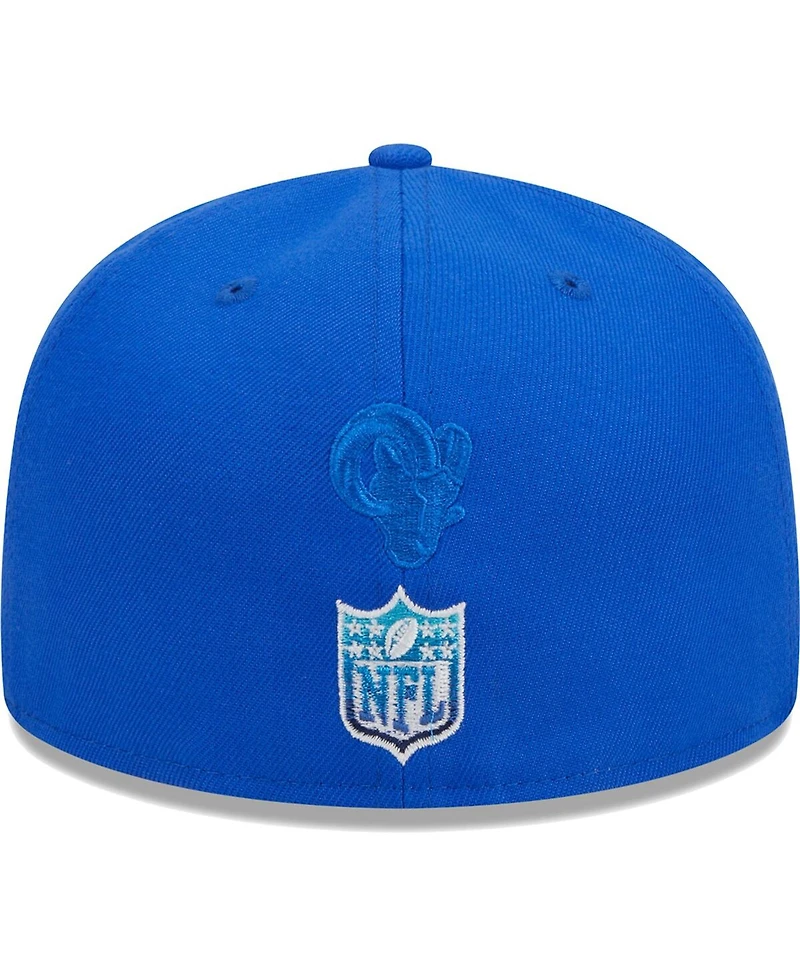 Men's New Era Royal Los Angeles Rams Gradient 59FIFTY Fitted Hat