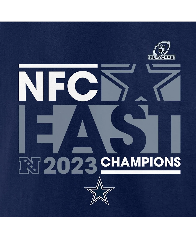 Men's Fanatics Navy Dallas Cowboys 2023 Nfc East Division Champions Conquer T-shirt