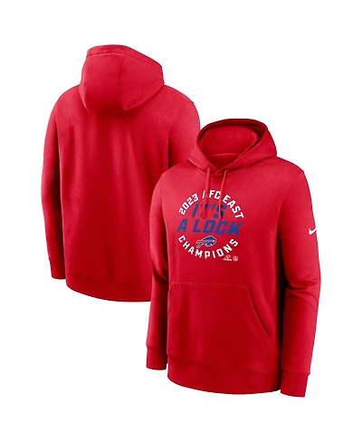 Men's Nike Red Buffalo Bills 2023 Afc East Division Champions Locker Room Trophy Collection Club Pullover Hoodie