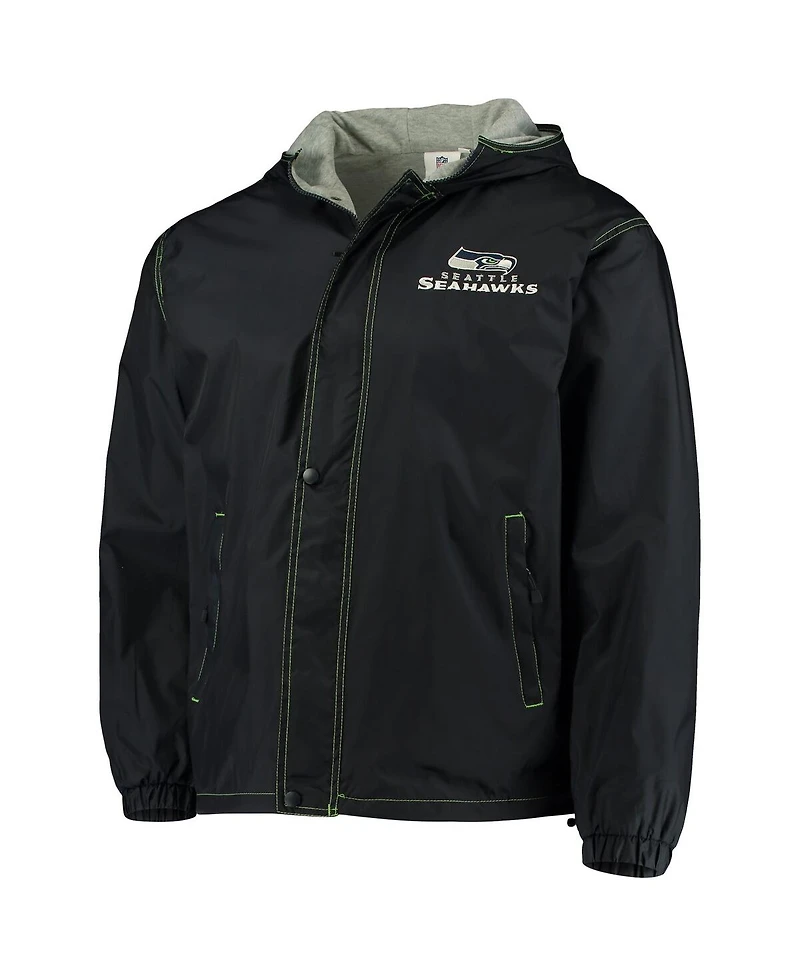 Men's Dunbrooke Navy Seattle Seahawks Logo Legacy Stadium Full-Zip Jacket