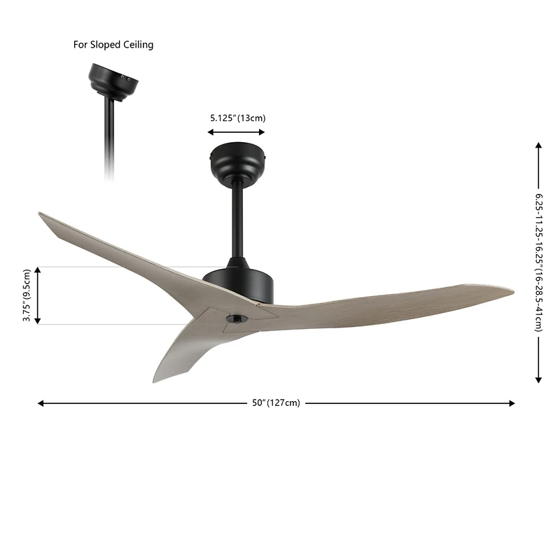 Jonathan Y Aldrin Modern Minimalist Iron/Plastic Razor Ceiling Fan