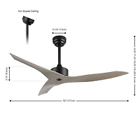 Jonathan Y Aldrin Modern Minimalist Iron/Plastic Razor Ceiling Fan