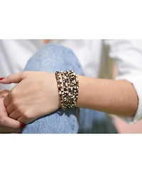 Ink + Alloy Sage 10 Stranded Beaded Stackable Stretch Bracelets