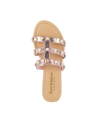 Juicy Couture Women's Zallymae Embellished Slide Flat Sandals