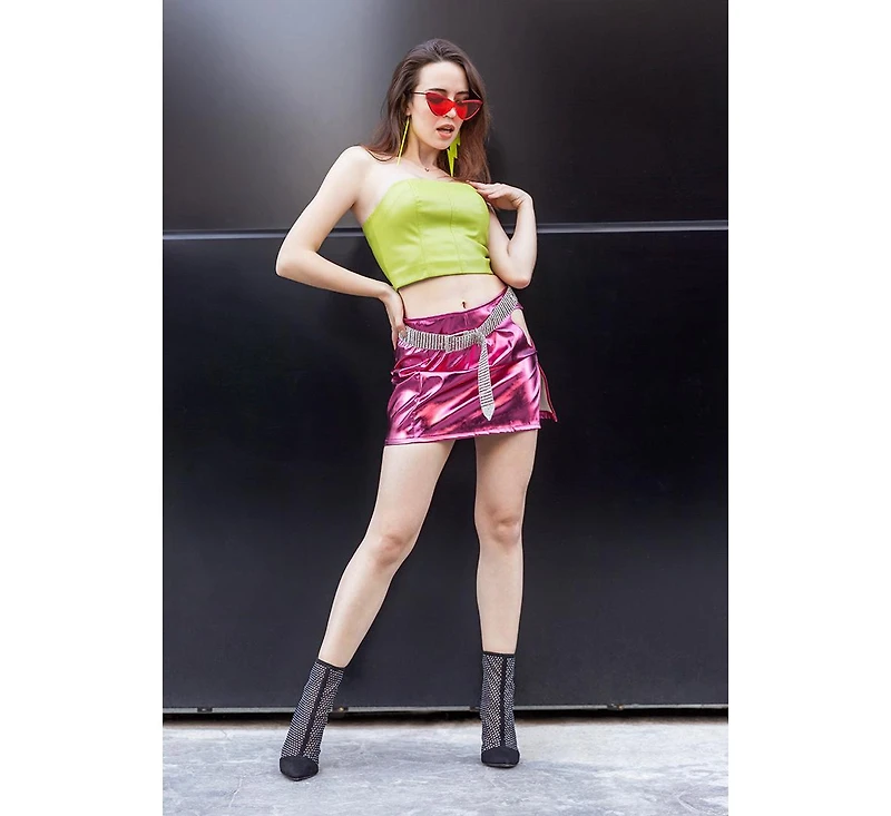 Womens jazz rhinestone embellished mesh stiletto boots