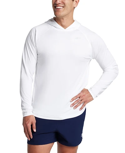 Speedo Men's Baybreeze Long Sleeve Hooded Performance Swim Shirt