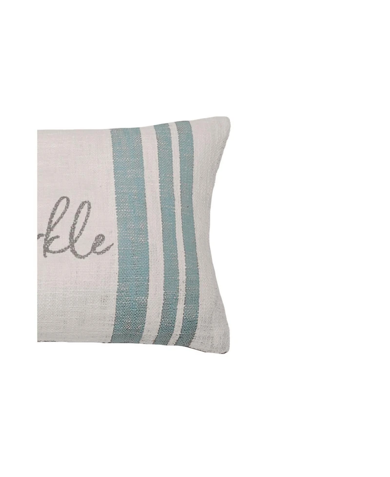 Morgan Sparkle Woven Christmas Throw Pillow, 14" x 22"