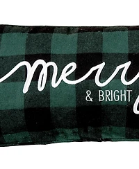 9" x 22" Merry Embroidered Throw Pillow