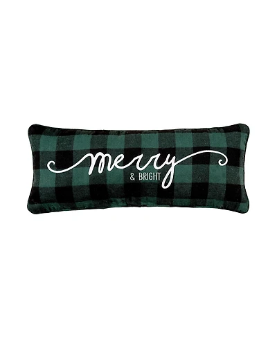 9" x 22" Merry Embroidered Throw Pillow