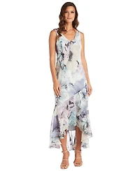 R & M Richards Women's Printed Sleeveless Midi Dress & Cropped Jacket