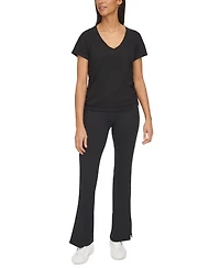 Calvin Klein Women's Drawstring-Ruched Textured Top