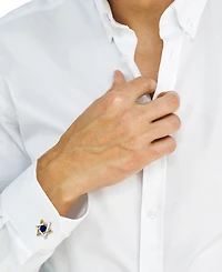 Effy Men's Lapis Lazuli Star of David Cufflinks in Sterling Silver & 18k Gold-Plate