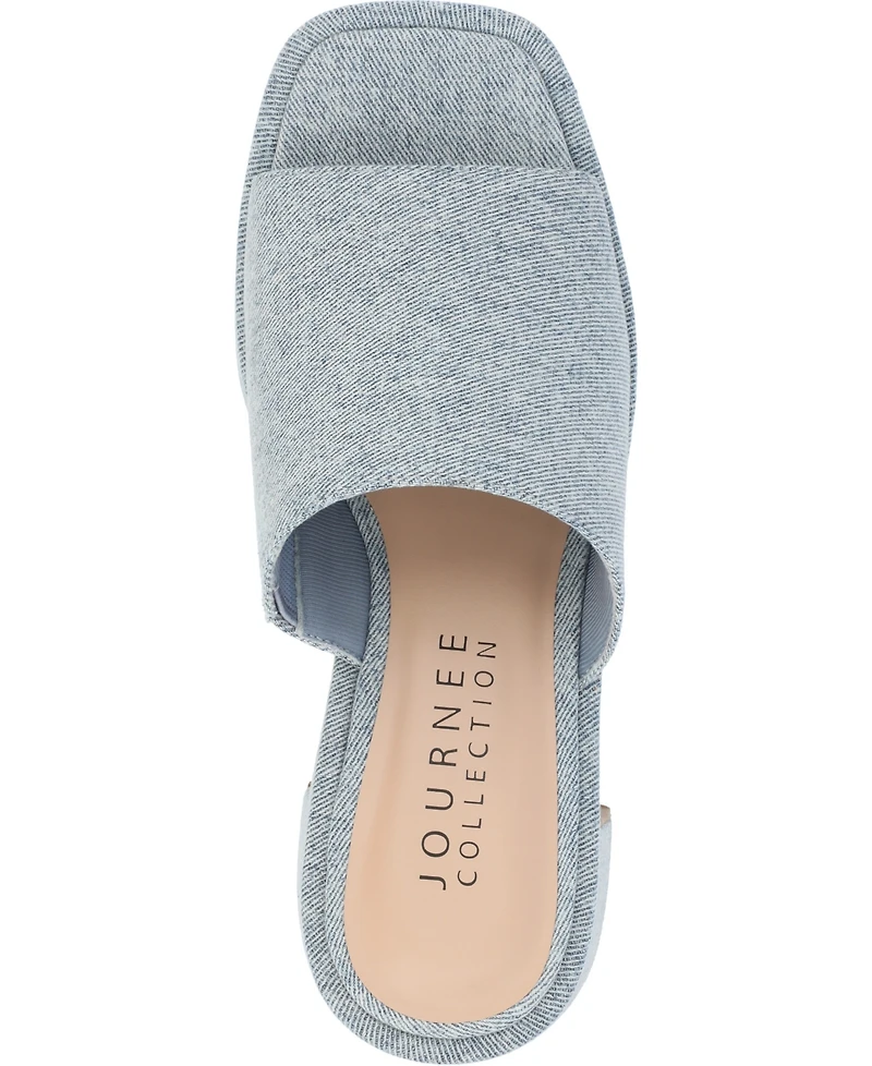 Journee Collection Women's Bessa Slip On Platform Sandals