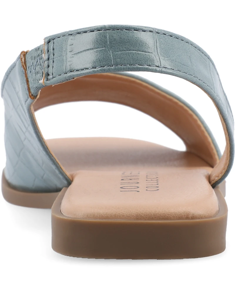 Journee Collection Women's Brinsley Slingback D'Orsay Flat Sandals