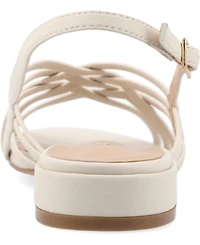 Journee Collection Women's Cassandra Woven Slingback Flat Sandals