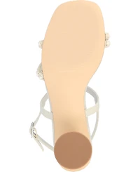 Journee Collection Women's Lornnah Beaded Strap Heeled Sandals