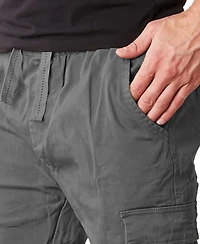 Galaxy By Harvic Men's Slim Fit Stretch Cargo Jogger Pants, Pack of 2
