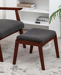 Convenience Concepts 19.75" Fabric, Polyester Natalie Accent Ottoman Stool