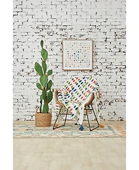 50" x 60" Vaughan Polka Dot Tassels Premium Cotton Accent Throw Blanket