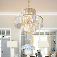 Streamdale Modern Crystal Chandelier for Dining and Living Room