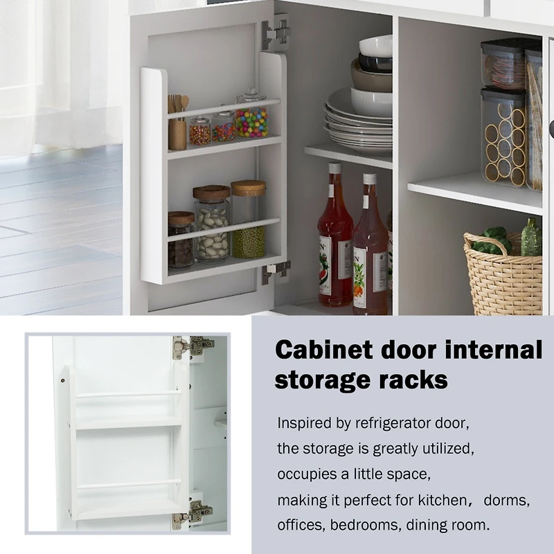 Streamdale Multifunctional Kitchen Cart with Storage and Wheels