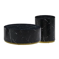 Streamdale Modern Marble Coffee Table with Gold Base