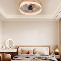 Streamdale Thin Pink Dimmable Led Ceiling Fans