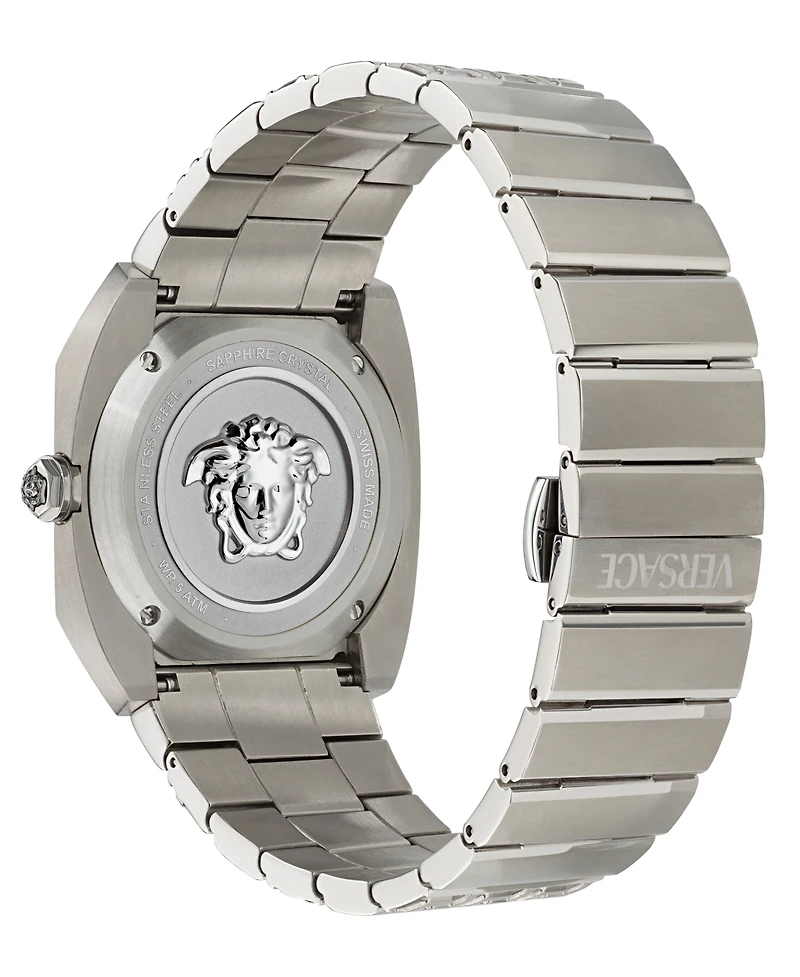 Versace Men's Swiss Gray Titanium Bracelet Watch 44mm