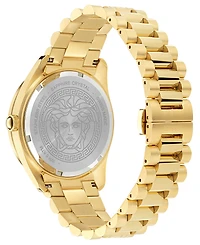 Versace Men's Swiss Gold Ion Plated Stainless Steel Bracelet Watch 42mm