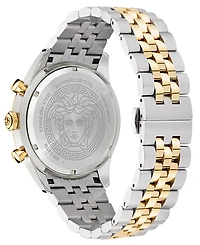 Versace Men's Swiss Chronograph Two-Tone Stainless Steel Bracelet Watch 44mm
